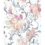 A'la Venda Gri Pembe Çiçek Desenli DL11501 Duvar Kağıdı 16.50 M²