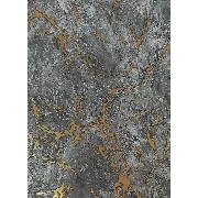 Golden Black Gri Zemin Üstünde Gold Damarlı Mermer Desenli 41623 Duvar Kağıdı 16.10 M²