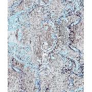 A'la Venda Gri Ahşap Zemin Üstüne Lila Motif Desenli DL11204 Duvar Kağıdı 16.50 M²