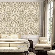 Adawall Dante Krem Zenin Üstüne Kahve Klasik Damask Desenli 1407-5 Duvar Kağıdı 10.60 M²