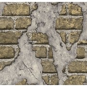 Wall212 3d Single Kahve Gri Eskimiş 3 Boyutlu Tuğla Desenli 2012 Duvar Kağıdı 5 M²