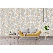 Adawall Seven Açık Gri Çiçek Figürlü Rokoko Damask Desenli 7805-5 Duvar Kağıdı 16.50 M²