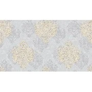 Gmz Vav Collection Gri Mumışığı Damask Desenli 42300-5 Duvar Kağıdı 16.50 M²