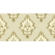 Ottoman Wallcoverings Krem Gold Osmanlı Tuğrası Damask Desenli A082 Duvar Kağıdı 16.50 M²