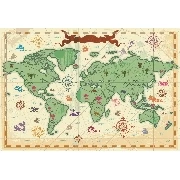 3d Manzara Eski Dünya Haritası