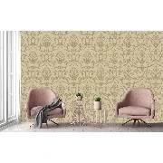 Adawall Rumi Bej Süsleme Motifli Damask Desenli 6806-3 Duvar Kağıdı 10.60 M²