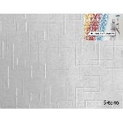 Yasham Seela Boyanabilir Beyaz Kabartma Doku Kare Halka Geometrik Desenli S-6546 Duvar Kağıdı 26.5 M²