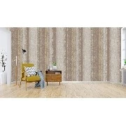 Bella Wallcoverings Kahve Mavi Soyut Eskitme Asimetrik Çizgi Desenli YG32303 Duvar Kağıdı 16.50 M²