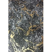 Golden Black Siyah Zemin Üstünde Gold Damarlı Mermer Desenli 41618 Duvar Kağıdı 16.10 M²