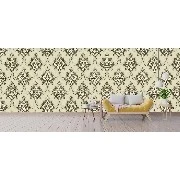 Ottoman Wallcoverings Pudra Gri Zemin Siyah Motifler Klasik Desenli B053 Duvar Kağıdı 16.50 M²