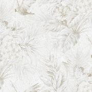 Adawall Tropicano Beyaz Papağan Ve Tropikal Bitki Desenli 9905-1 Duvar Kağıdı 16.50 M²