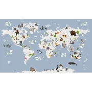 3d Manzara Çoçuklar İçin Eğitici Dünya Haritası