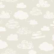 Duka Kids Collection Bej Zemin Beyaz Bulutlar Desenli 15156-2 Duvar Kağıdı 16.20 M²