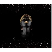 3D Manzara Sanatsal Siyahi Kadın Portre