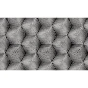 Gmz 3D Elemental Gri Siyah 3 Boyutlu Ahşap Kare Kutu Desenli 42010-3 Duvar Kağıdı 16.50 M²