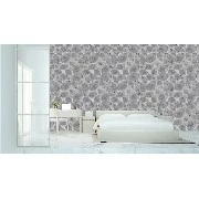 Prowall Petra Açık Gri Yaprak Desenli 5207-1 Duvar Kağıdı 16.50 M²