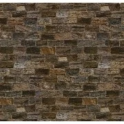 Wall212 3d Single 3 Boyutlu Kahve Mavi Hardal Kesme Taş Desenli 2039 Duvar Kağıdı 5 M²