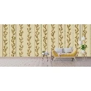 Ottoman Wallcoverings Vizon Zemin Bakır Yaprak Çizgi Desenli B064 Duvar Kağıdı 16.50 M²