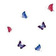 Prowall Petra Krem Zemin Üstünde Mavi Pembe Kelebekler Pop Art Desenli 5227-3 Duvar Kağıdı 16.50 M²