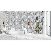 Bella Wallcoverings Gri Kahve Mavi Eskitme Zemin Klasik Motif Desenli YG30505 Duvar Kağıdı 16.50 M²