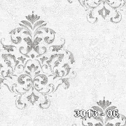 Decowall Armani Gri Beyaz Dokulu Damask Desenli 3013-06 Duvar Kağıdı 16.50 M²