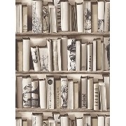 Ugepa (fransız) Kaleidoscope Pop Art 3 Boyutlu Krem Ahşap Zemin Kütüphane Desenli 82208 Duvar Kağıdı 5 M²