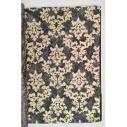 Golden Black Gri Siyah Dokulu Eskitme Zemin Üstüne Gold Motifli Damask Desenli 41286 Duvar Kağıdı 16.10 M²