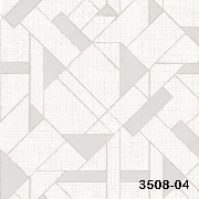 Decowall Tudor Beyaz Açık Gri Modern Geometrik Desenli 3508-04 Duvar Kağıdı 16.50 M²