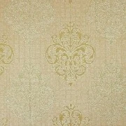 Golden Flamingo Geometrik Zemin Üstüne Altın Damask Desenli 17221 Duvar Kağıdı 5 M²