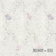 Decowall Armani Gri Beyaz Mor Pembe Yeşil Çiçek Desenli 3006-02 Duvar Kağıdı 16.50 M²