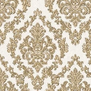 Adawall Dante Beyaz Zemin Gold Motifli Damask Desenli 1405-5 Duvar Kağıdı 10.60 M²