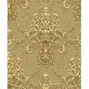 A'la Venda Hardal Gold Damask Şam Desenli DL11605 Duvar Kağıdı 16.50 M²