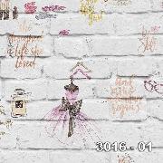 Decowall Armani Beyaz Gri Mor Sarı 3 Boyutlu Pop Art Desenli 3016-01 Duvar Kağıdı 16.50 M²