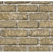 Wall212 3d Single Kahve Gri 3 Boyutlu Eskitme Tuğla Desenli 2009 Duvar Kağıdı 5 M²