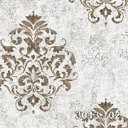 Decowall Armani Gri Hardal Dokulu Damask Desenli 3013-02 Duvar Kağıdı 16.50 M²