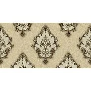 Ottoman Wallcoverings Kahve Zemin Gri Damask Osmanlı Tuğrası Damask Desenli A085 Duvar Kağıdı 16.50 M²