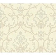 Adawall Rumi Krem Süsleme Motifli Damask Desenli 6806-1 Duvar Kağıdı 10.60 M²