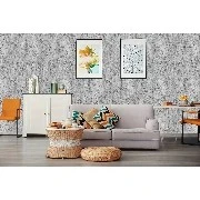 Bella Wallcoverings Gri Siyah Eskitme Desenli YG32503 Duvar Kağıdı 16.50 M²