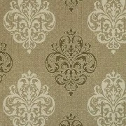 Golden Flamingo Geometrik Zemin Üstüne Kahve Damask Desenli 17223 Duvar Kağıdı 5 M²