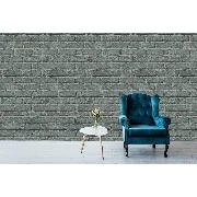 Wall212 3d Single Gri Yeşil Siyah 3 Boyutlu Eskitme Tuğla Desenli 2008 Duvar Kağıdı 5 M²