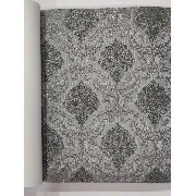 Maxwall Cappadocia Lacivert Gri Klasik Motifli Damask Desenli 42-008 Duvar Kağıdı 16.50 M²