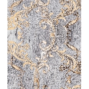 A'la Venda Gri Ahşap Zemin Üstüne Gold Motif Desenli DL11205 Duvar Kağıdı 16.50 M²