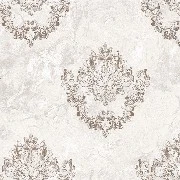 Duka Voyage Beyaz Açık Bej Zemin Kahverengi Damask Desenli 24760-1 Duvar Kağıdı 10.60 M²