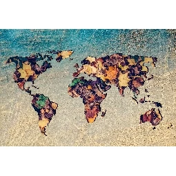 3d Manzara Yaprak Dünya Haritası
