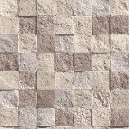 Ugepa (fransız) Roll İn Stones 3 Boyutlu Kahve Kesme Kare Taş Desenli J86008 Duvar Kağıdı 5 M²