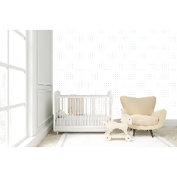Milky Baby Beyaz Mavi Puantiye Desenli Bebek Odası 418-2 Duvar Kağıdı