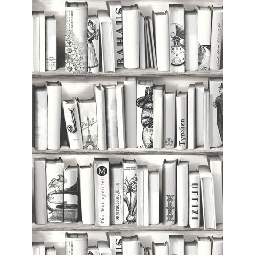 Ugepa (fransız) Kaleidoscope Pop Art 3 Boyutlu Beyaz Ahşap Zemin Kütüphane Desenli 82209 Duvar Kağıdı 5 M²
