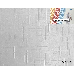 Yasham Seela Boyanabilir Beyaz Kabartma Doku Kare Halka Geometrik Desenli S-6546 Duvar Kağıdı 26.5 M²