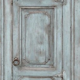 Ugepa (fransız) Home 3 Boyutlu Açık Mavi Ahşap Kapı Desenli L11711 Duvar Kağıdı 5 M²