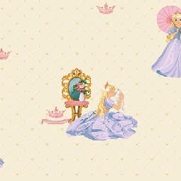 Adawall Ada Kids Bej Prenses Desenli 8910-1 Duvar Kağıdı 10 M²